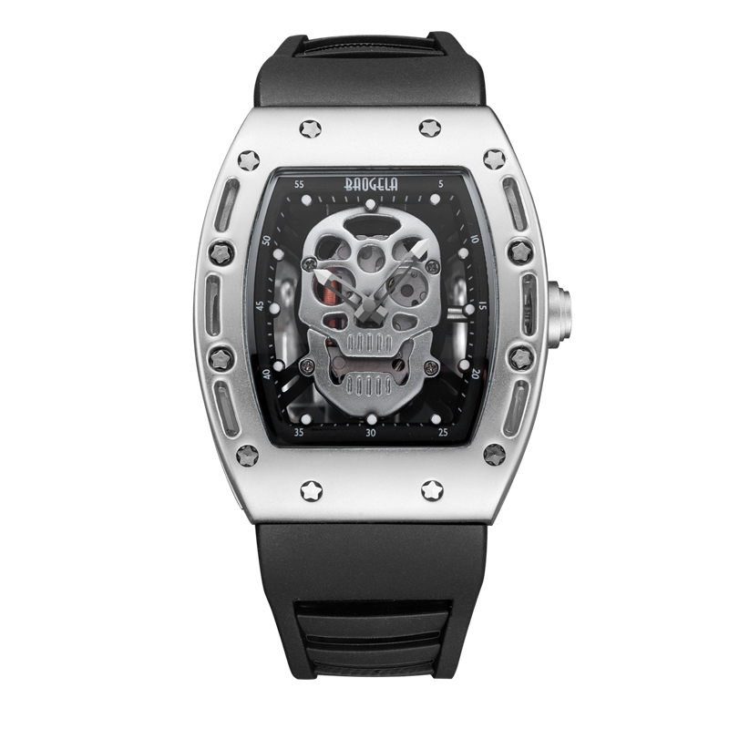 Μόδα κρανίο άνδρες Quartz Watch Baogela Creative Dial Watch For Men Rock Gold Life Αδιάβροχη άνδρες Παρακολουθήστε αθλητικό στυλ 1612